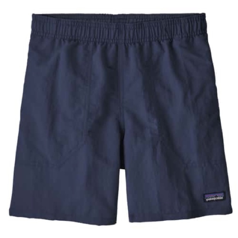 Patagonia Boys Baggies 5 in Shorts Size Small Color New Navy